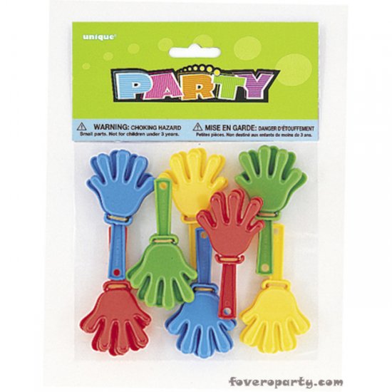Purple Plastic Hand Clappers - Party Favors - 12 Pieces