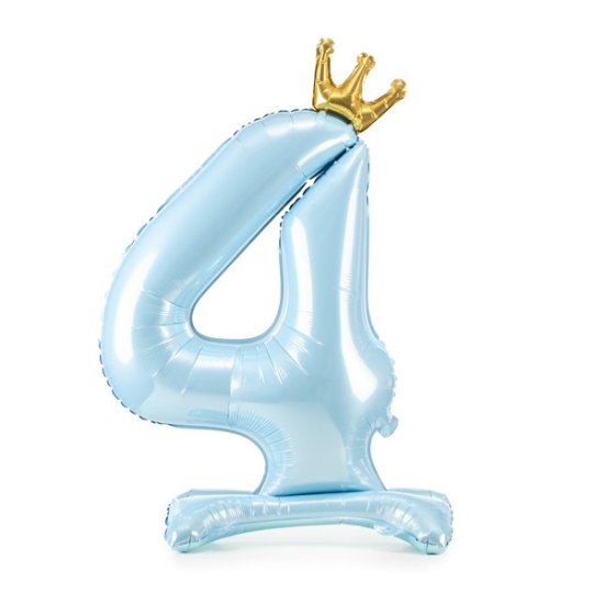 Standing foil balloon No4 84 cm light blue