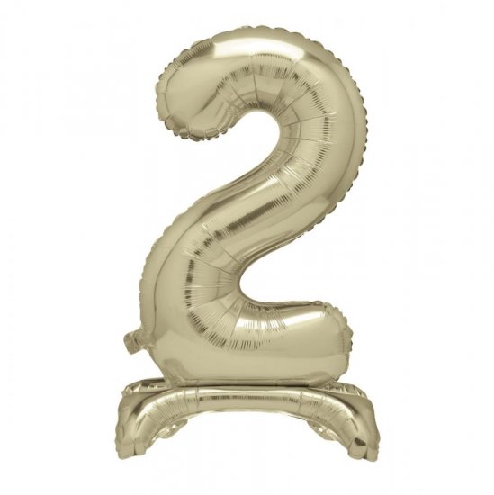 Standing foil balloon No2 76cm Gold