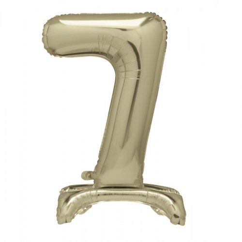 Standing foil balloon No7 76cm Gold