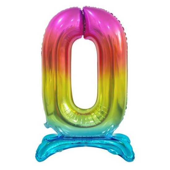 Standing foil balloon No0 76cm Rainbow