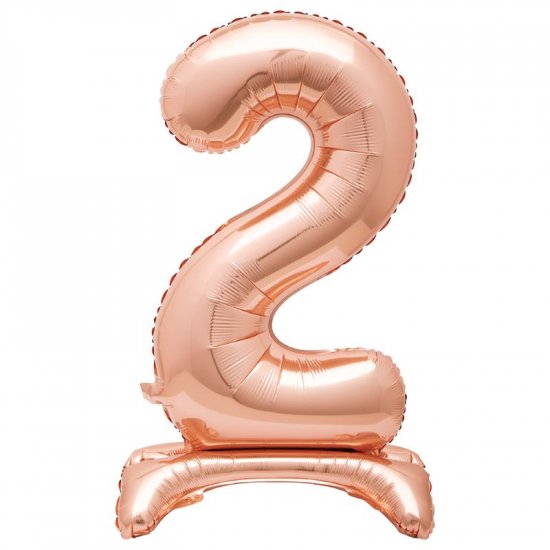 Standing foil balloon No2 76cm Rosegold