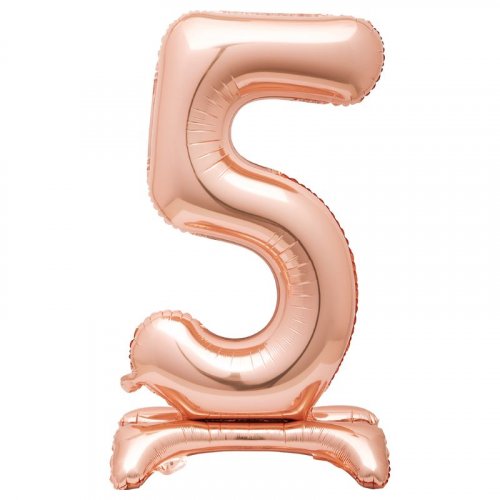 Standing foil balloon No5 76cm Rosegold