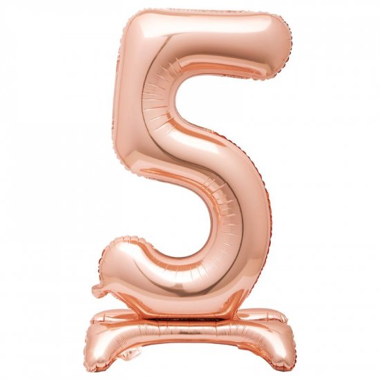 Standing foil balloon No5 76cm Rosegold