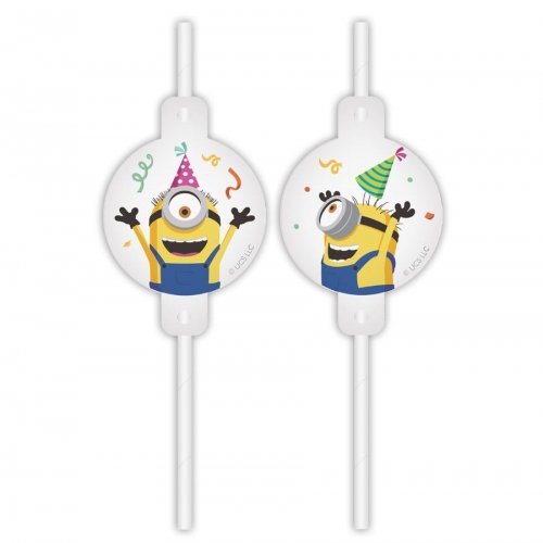4 Drinking Straws Minions 4 Drinking Straws Minions