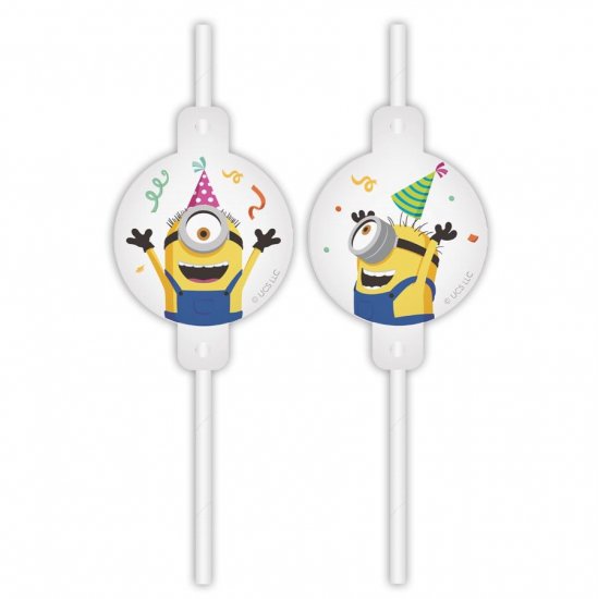 4 Drinking Straws Minions