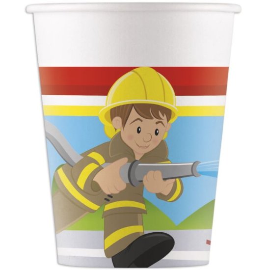 8 Paper Cups Firefighters