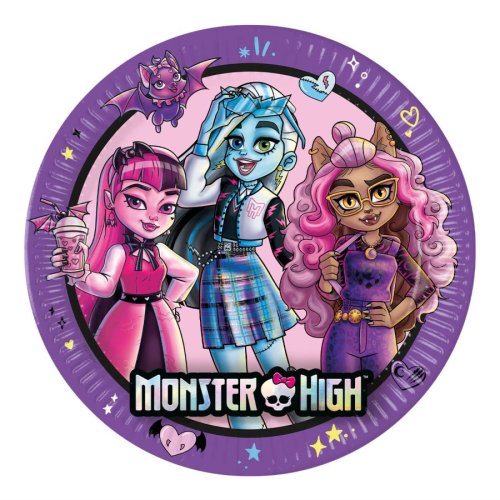 8 Plates Monster High 23cm 8 Plates Monster High 23cm