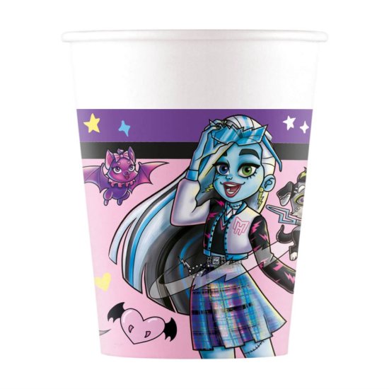 8 Paper Cups Monster High 200ml