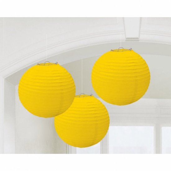 Paper Lantern Yellow 20cm (3pcs)