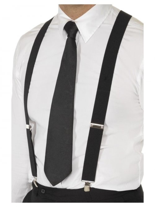 Black Elasticated Braces