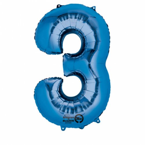 Number 3 Blue 85cm Number 3 Blue 85cm