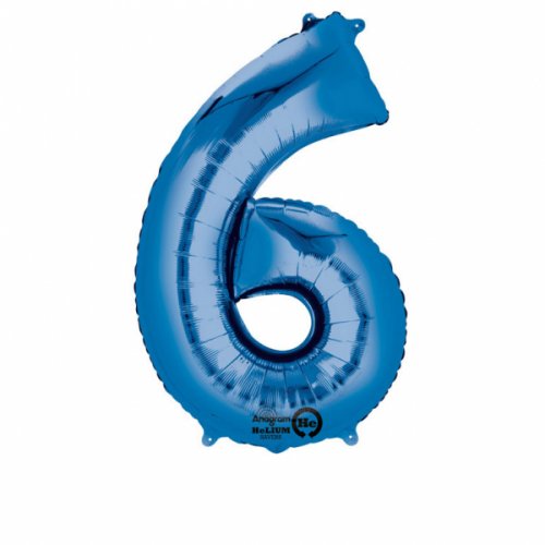 Number 6 Blue 85cm Number 6 Blue 85cm