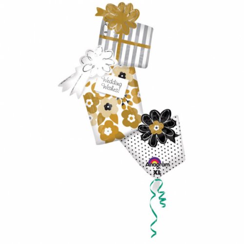 Foil Balloon SuperShape Wedding wishes 99cmX63cm