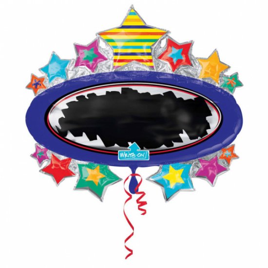 Write on Star Blackboard Foil Balloon 78 x 71 cm