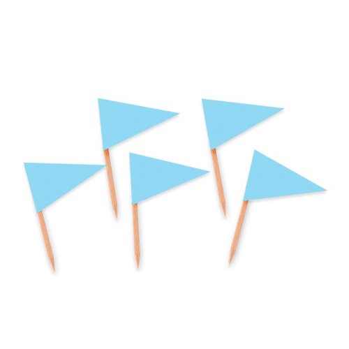 25 Flag Picks Light Blue 3Χ6,5cm 25 Flag Picks Light Blue 3Χ6,5cm