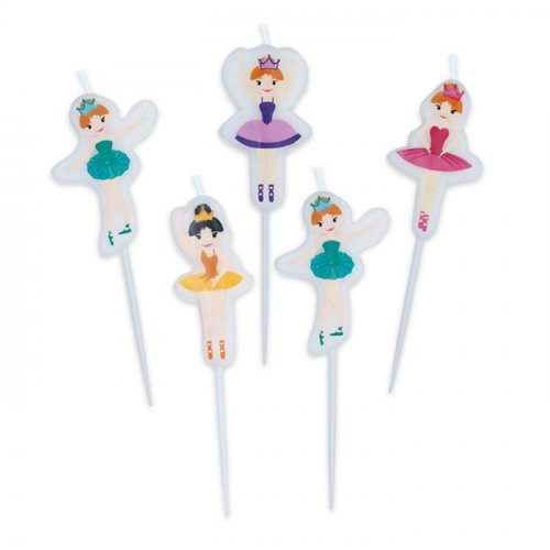 5 Mini Figurine Candles Ballerina