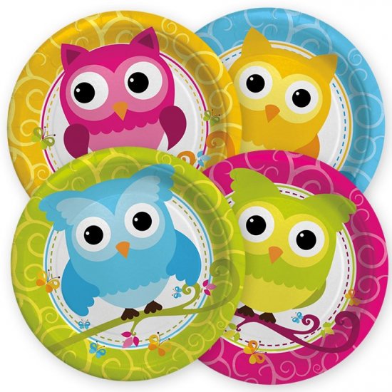 8 Plates Owl 18CM