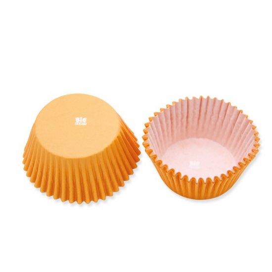 48 Paper Cake Cases Orange 50x32mm