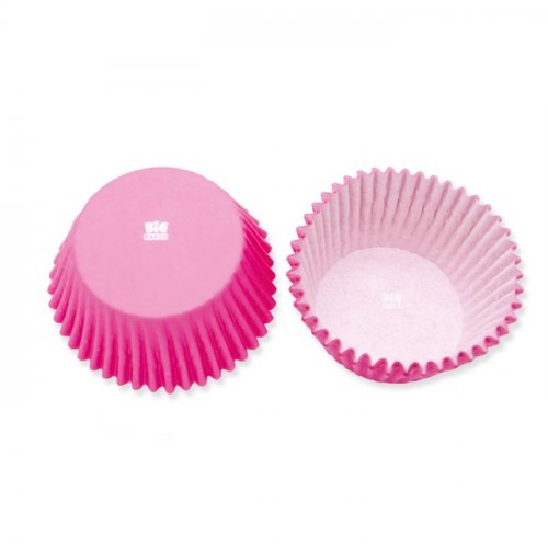 48 Paper Cake Cases Fuchsia 50x32mm
