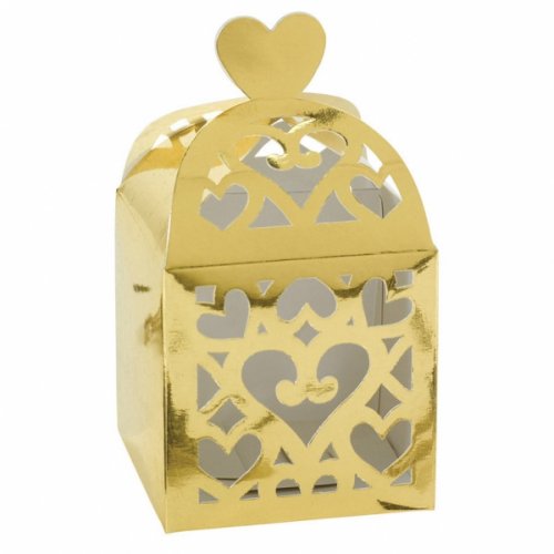 50 Favor Box Wedding - Gold