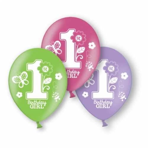 6 Balloons 1st Birthday Sweet Girl 6 Balloons 1st Birthday Sweet Girl