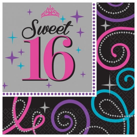 16 Napkins Sweet 16