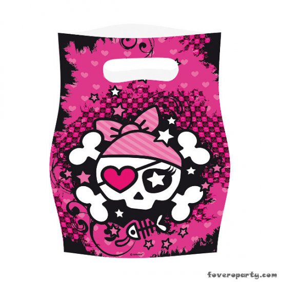 6 Party bags Pink Pirate