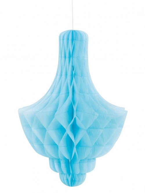 Honeycomb Hanging Decoration Light Blue 35cm Honeycomb Hanging Decoration Light Blue 35cm