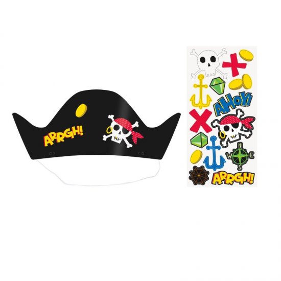8 Hats Pirate with Stickers