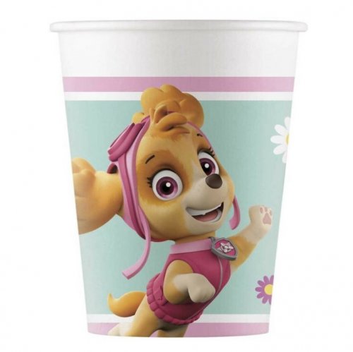 8 Paper Cups Paw Patrol Pink