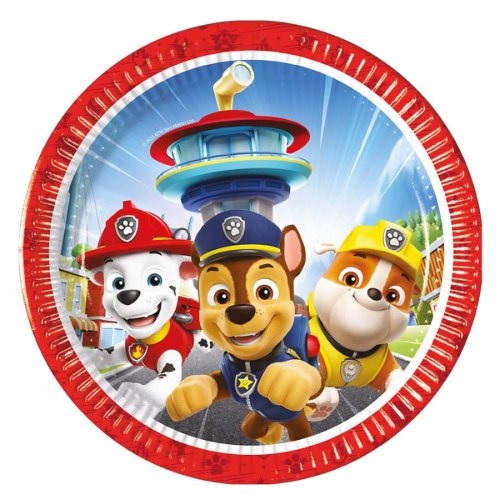 8 Plates Paw Patrol 19cm