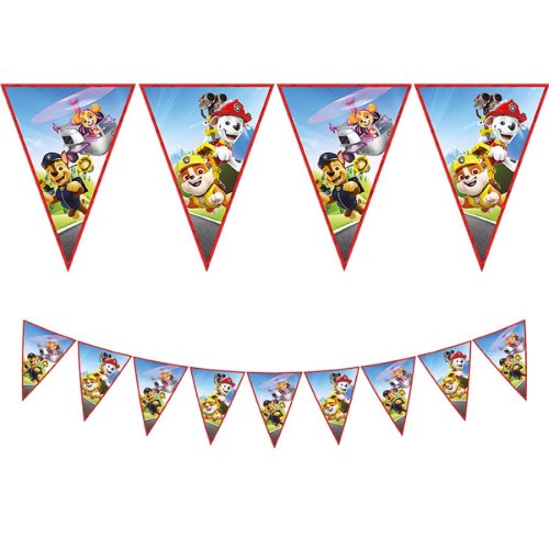 Paper Flag Banner Paw Patrol
