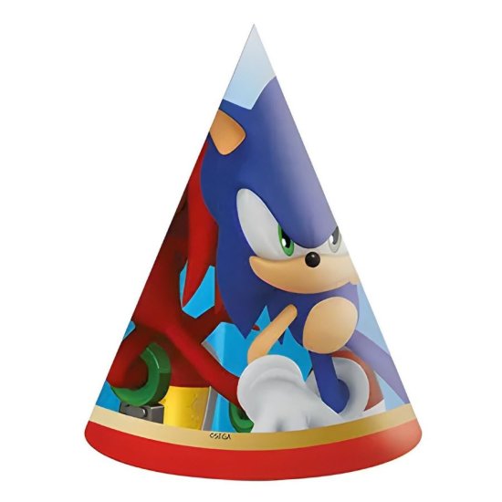 6 Party Hats Sonic