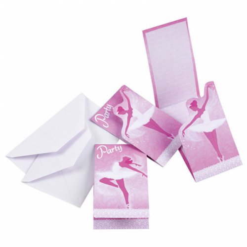 8 Invitations & Envelopes Ballet