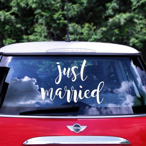 Car Sticker 'Just married' 33x45cm