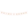 Banner Bride Groom, light pink, 15 x 155 cm