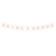 Banner Bride Groom, light pink, 15 x 155 cm