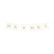 Banner Mr Mrs, white, 15 x 85 cm