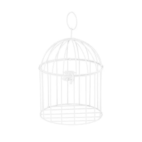 Decorative bird cage, 24 cm, white