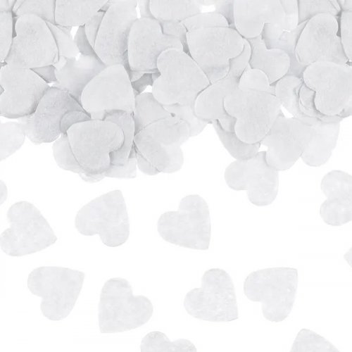 Confetti Hearts, 1,6x1,6 cm, white, 15g