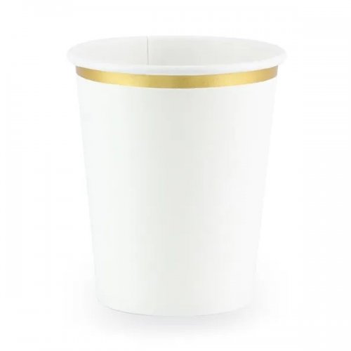 6 Paper Cups White 260ml