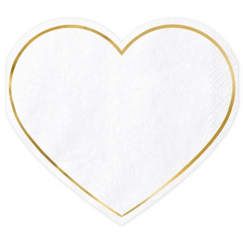 20 Napkins Heart 14.5x12.5cm