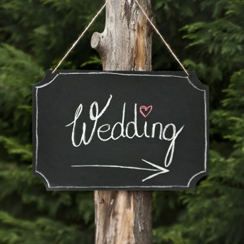 Hanging chalkboard sign 45x30cm