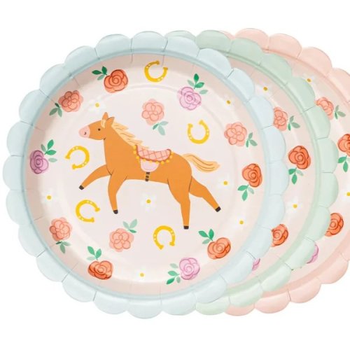 6 Plates Charming Horses 18cm 6 Plates Charming Horses 18cm