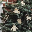 10 Wooden Hanging decorations assorted