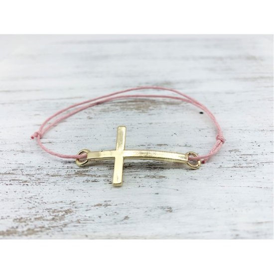 Pink with Gold Cross (50pcs)