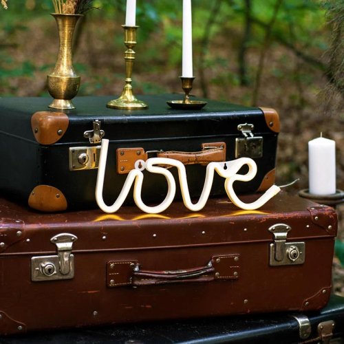 Neon 'Love' Light 13X34cm