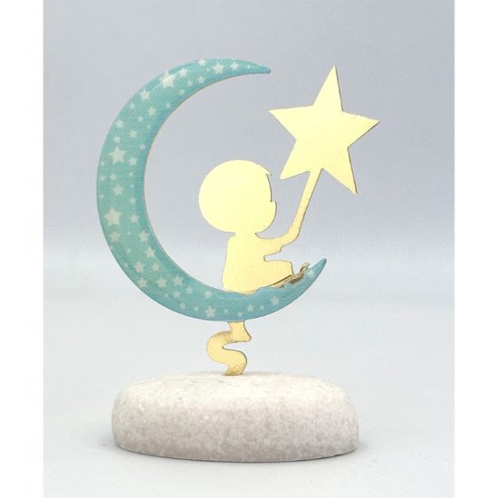 Moon with Boy 8cm