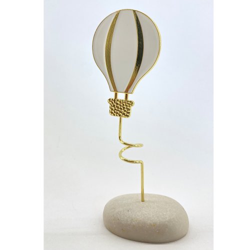Hot-Air Balloon Gold & White 13.3 x 5.7cm Hot-Air Balloon Gold & White 13.3 x 5.7cm